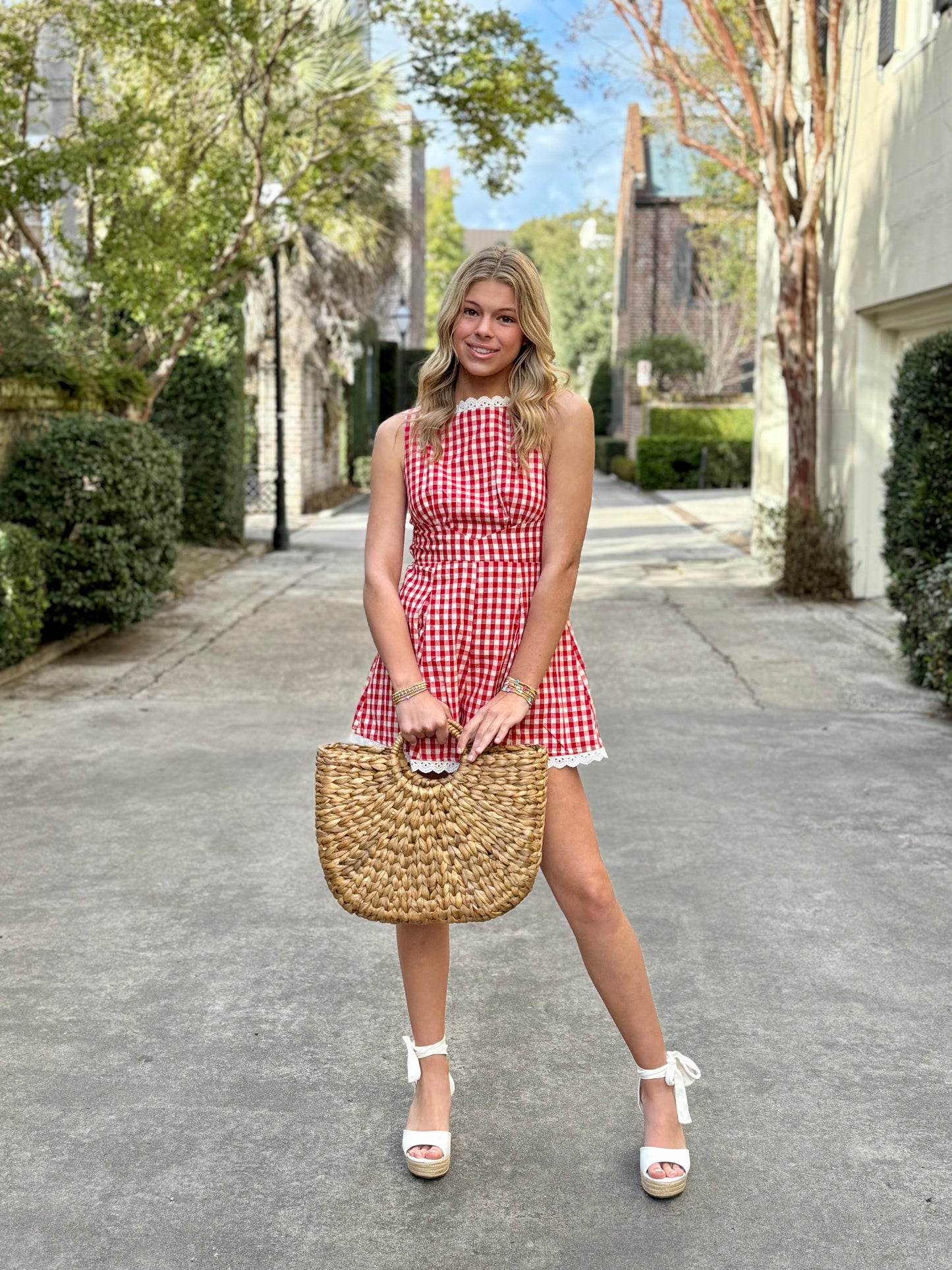 Carly Gingham Romper
