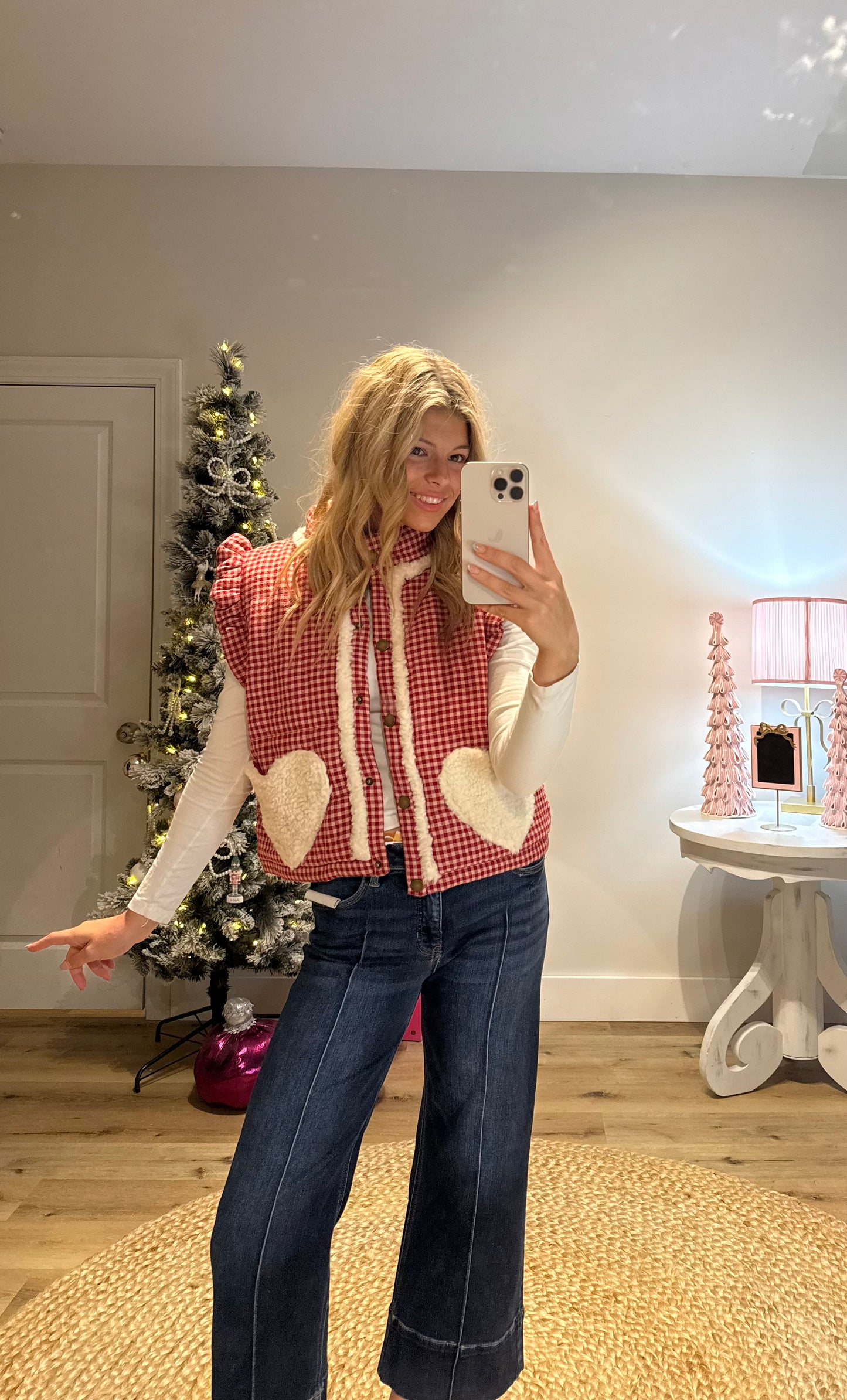 Sweetheart Gingham Vest