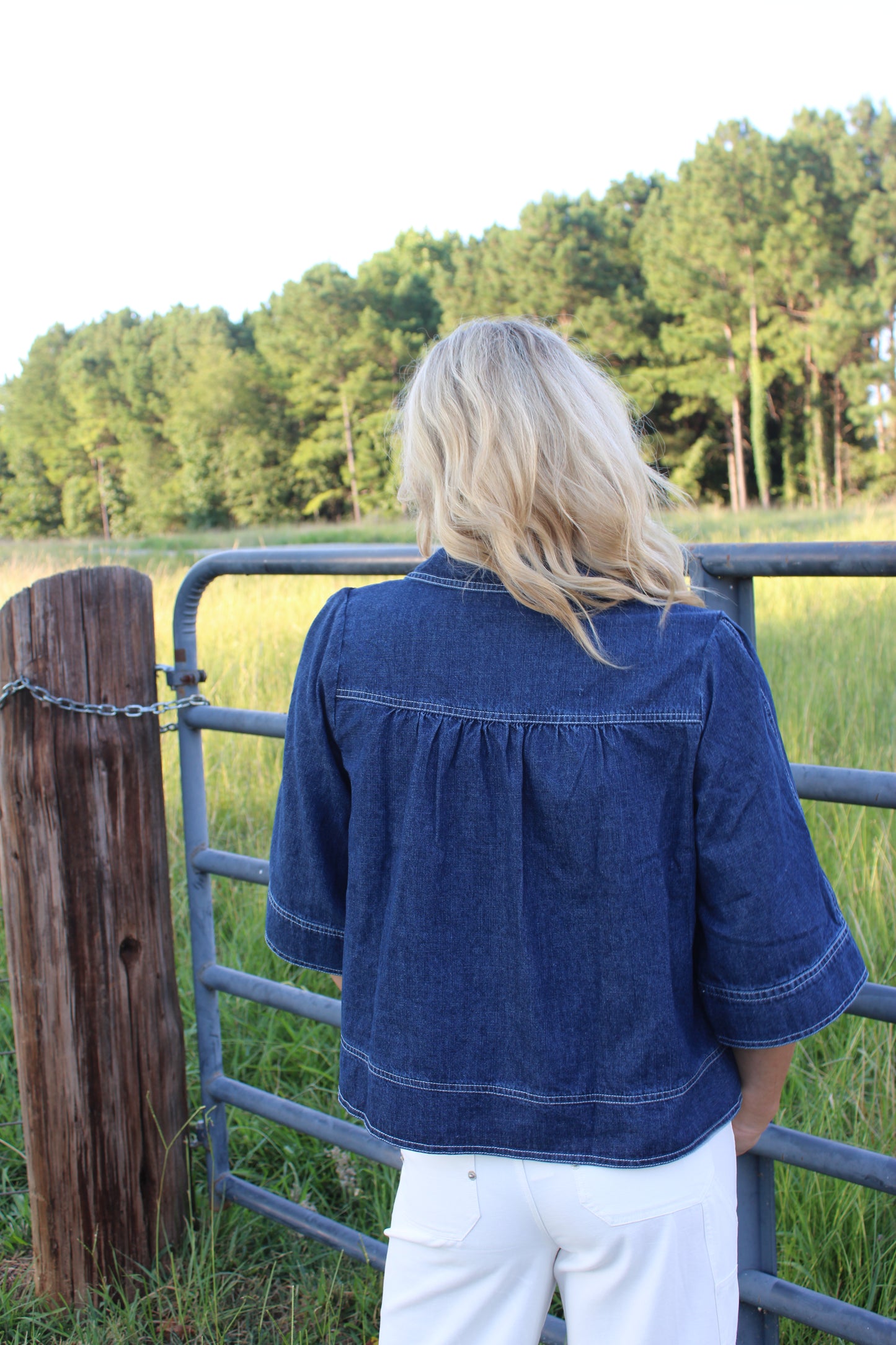 Blue Muse Denim Top