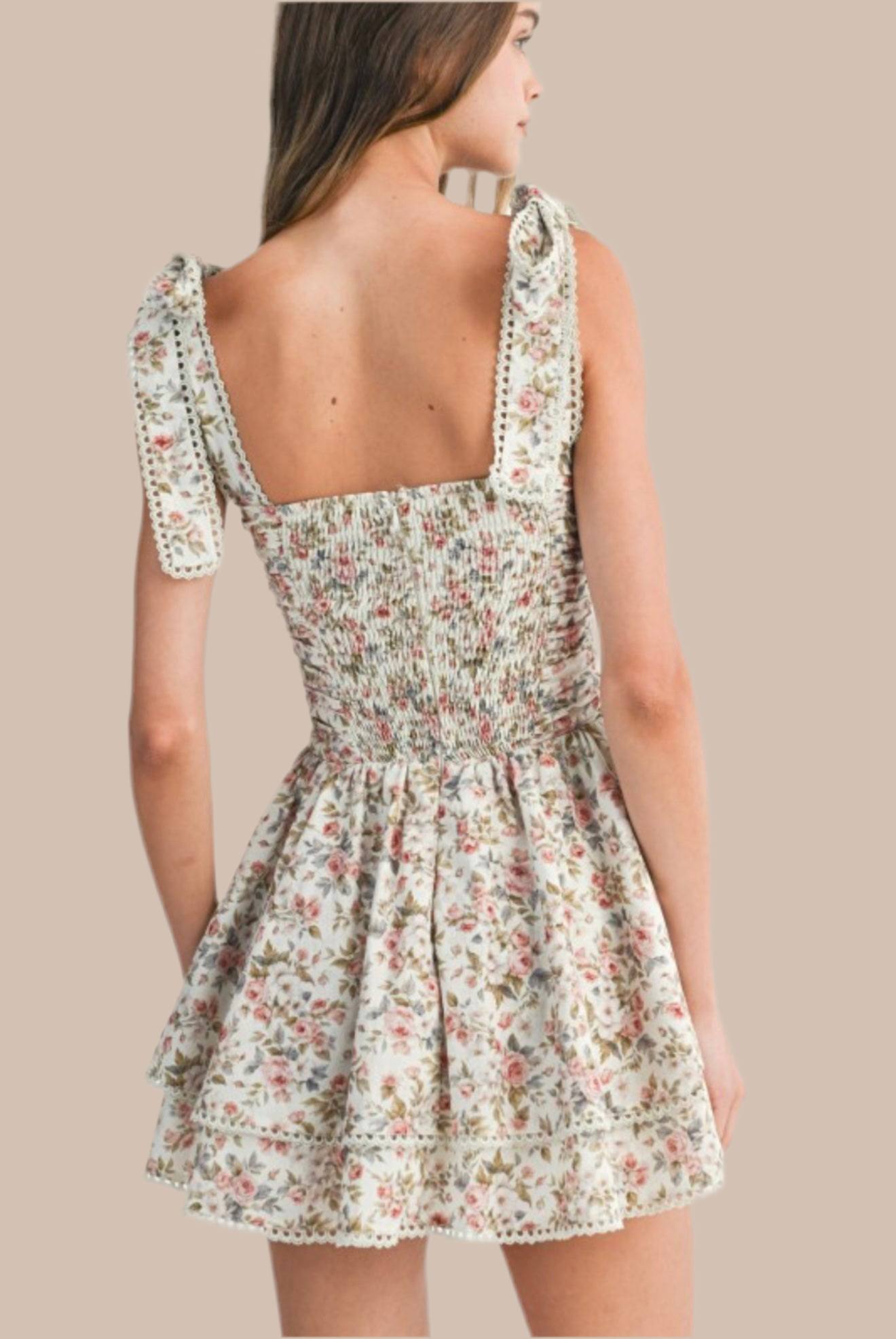 Garden Whispers Ruched Mini