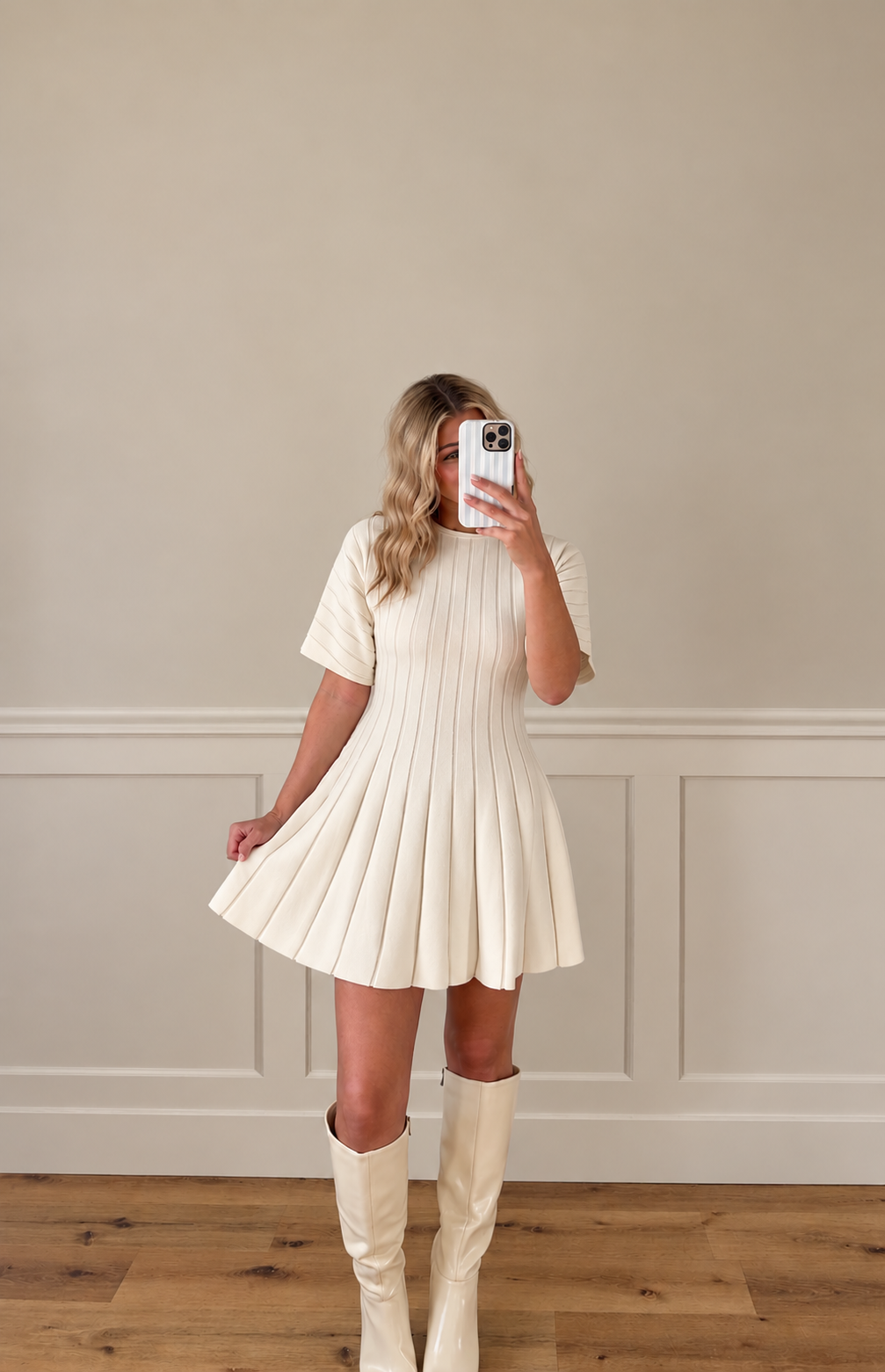 Ivory Belle Knit Dress