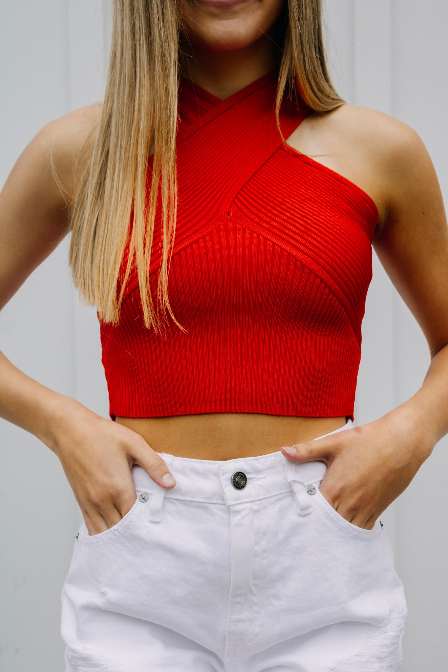 Cross It Up Top In Candy Red