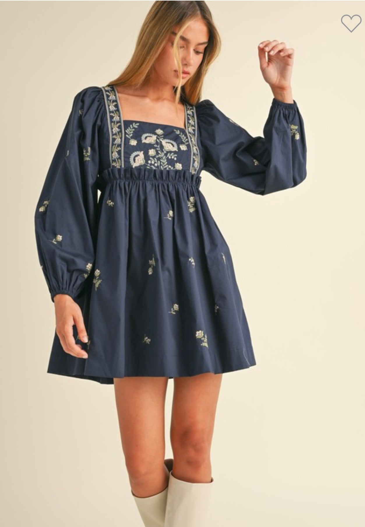 So Long October Embroidered Mini Dress