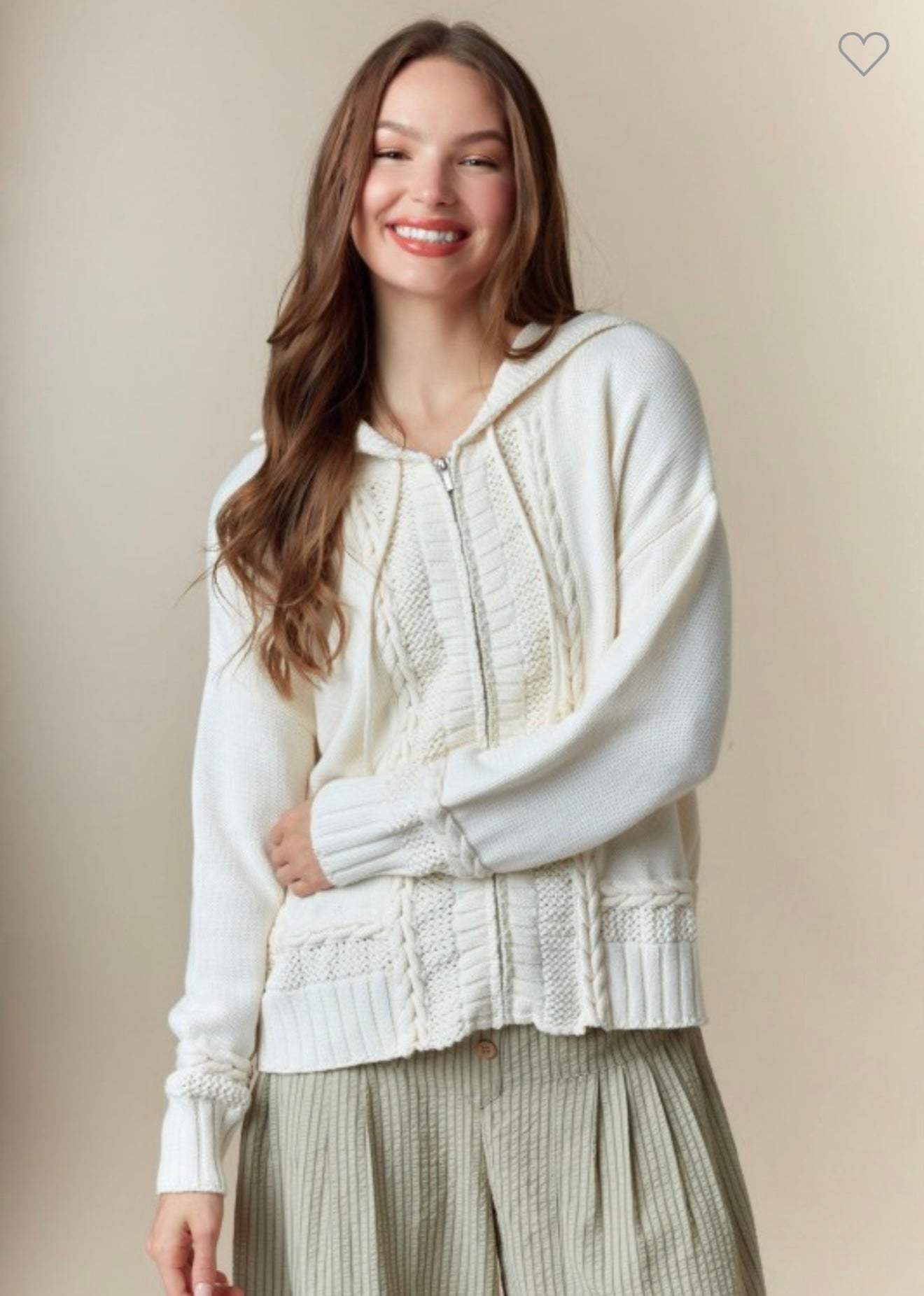 Cable knit sweater