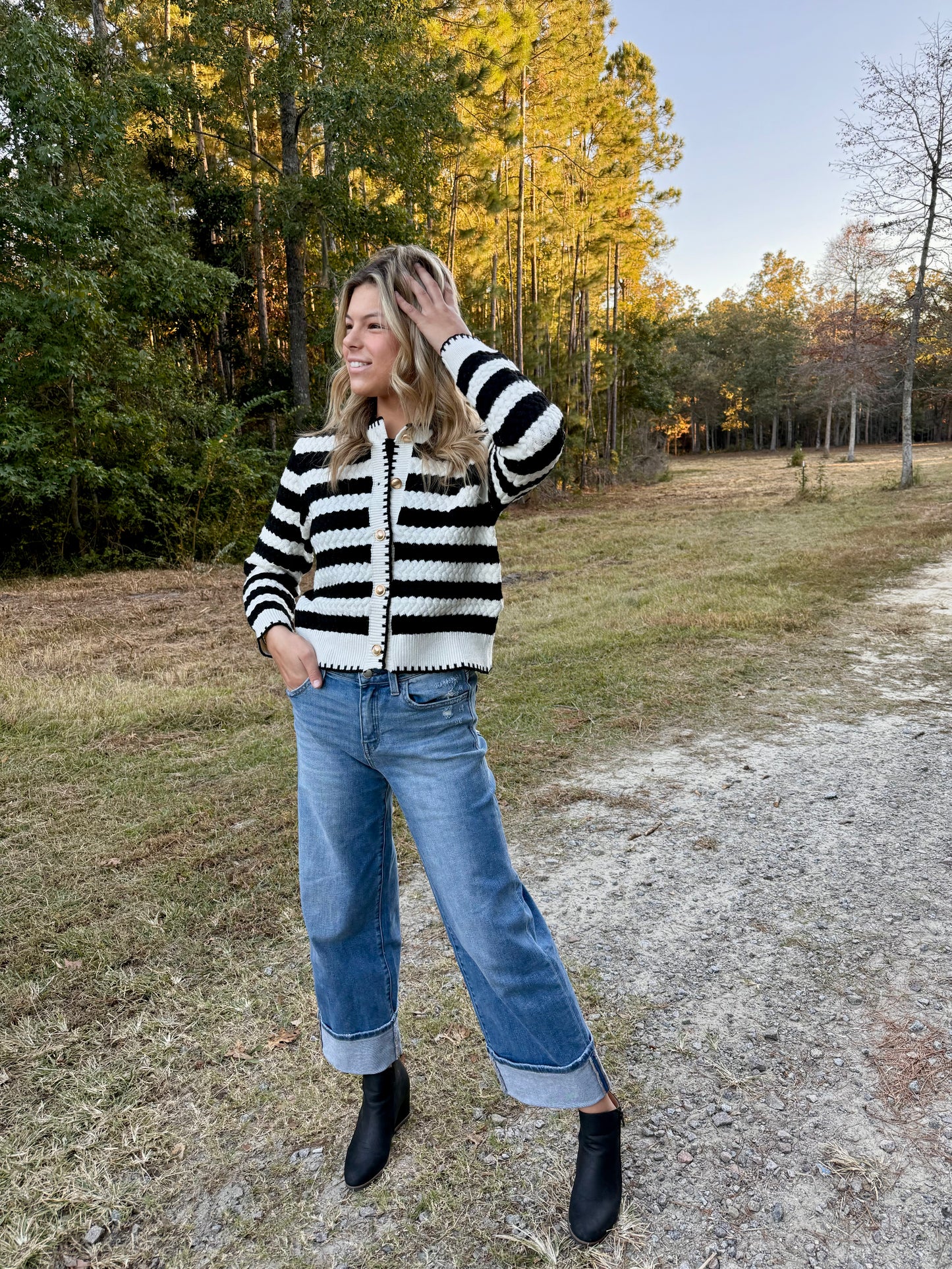 Uptown Striped Cardigan