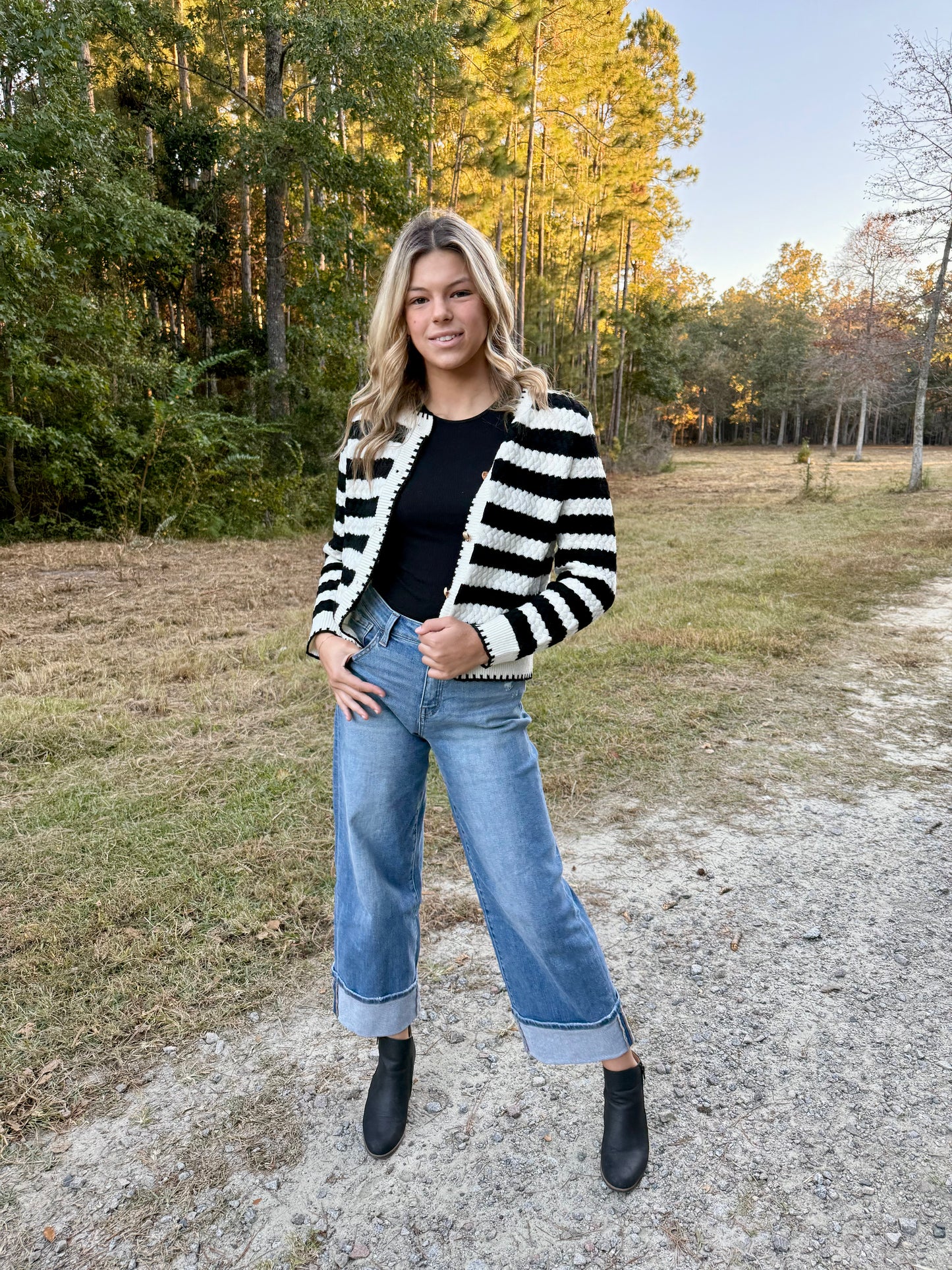 Uptown Striped Cardigan