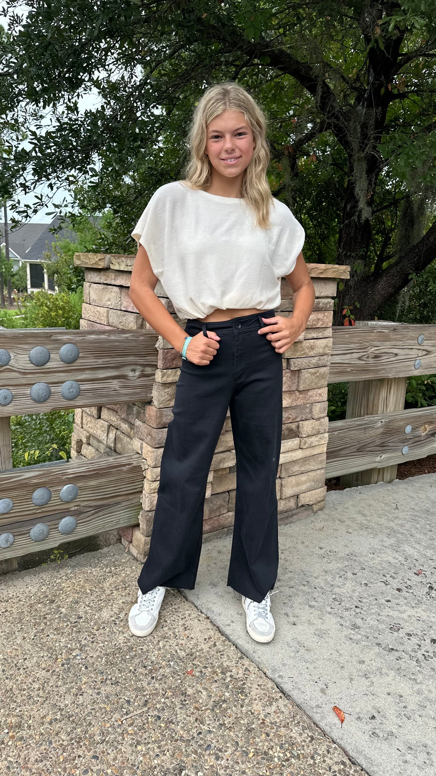 All Eyes On Me Wide Leg Denim Pants Black
