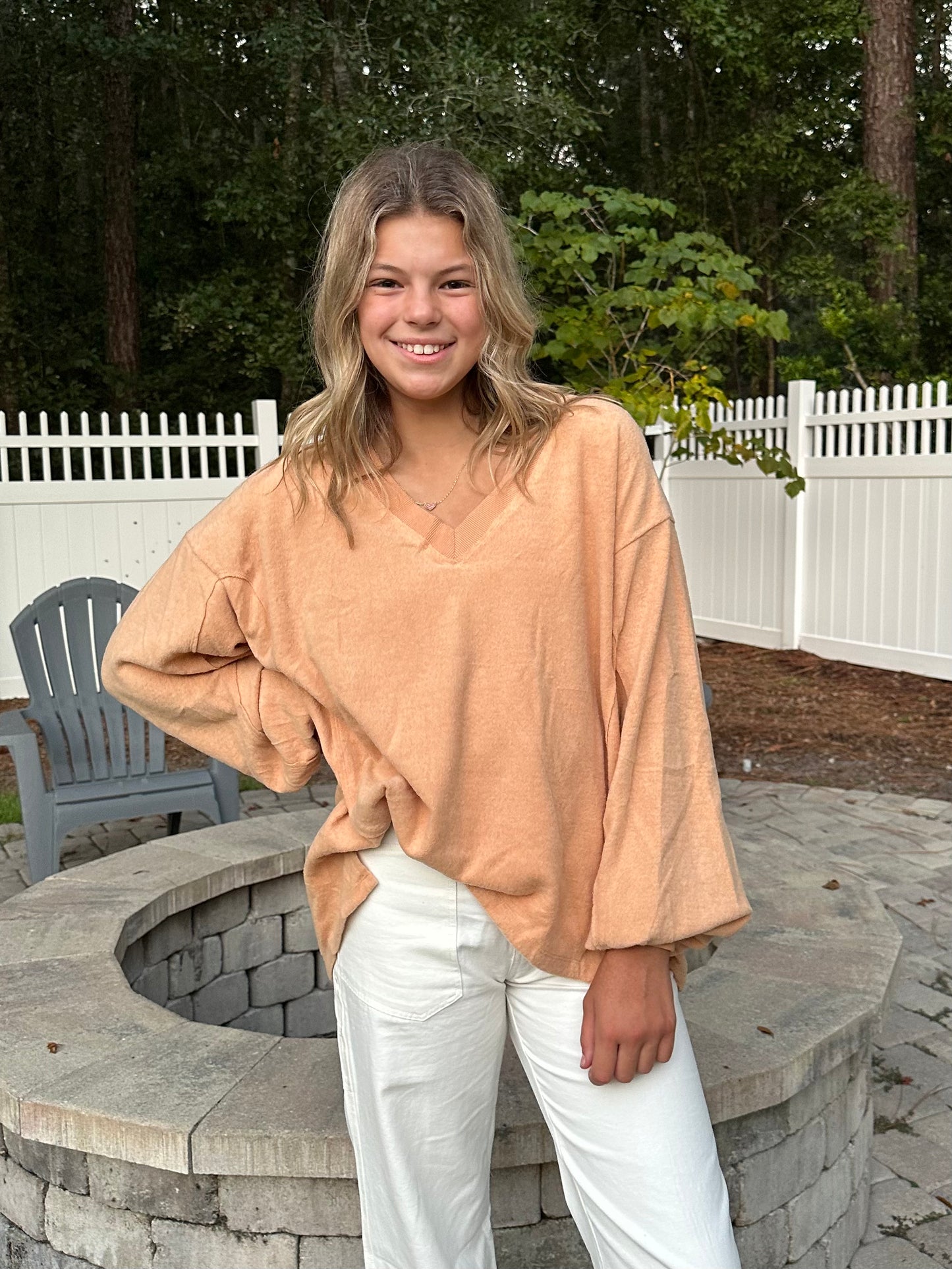 V-Neck Loose Fit Top