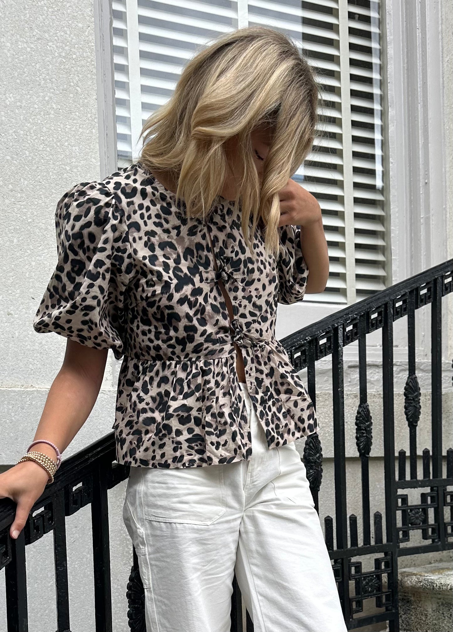 Peek a Bow Top in Leopard