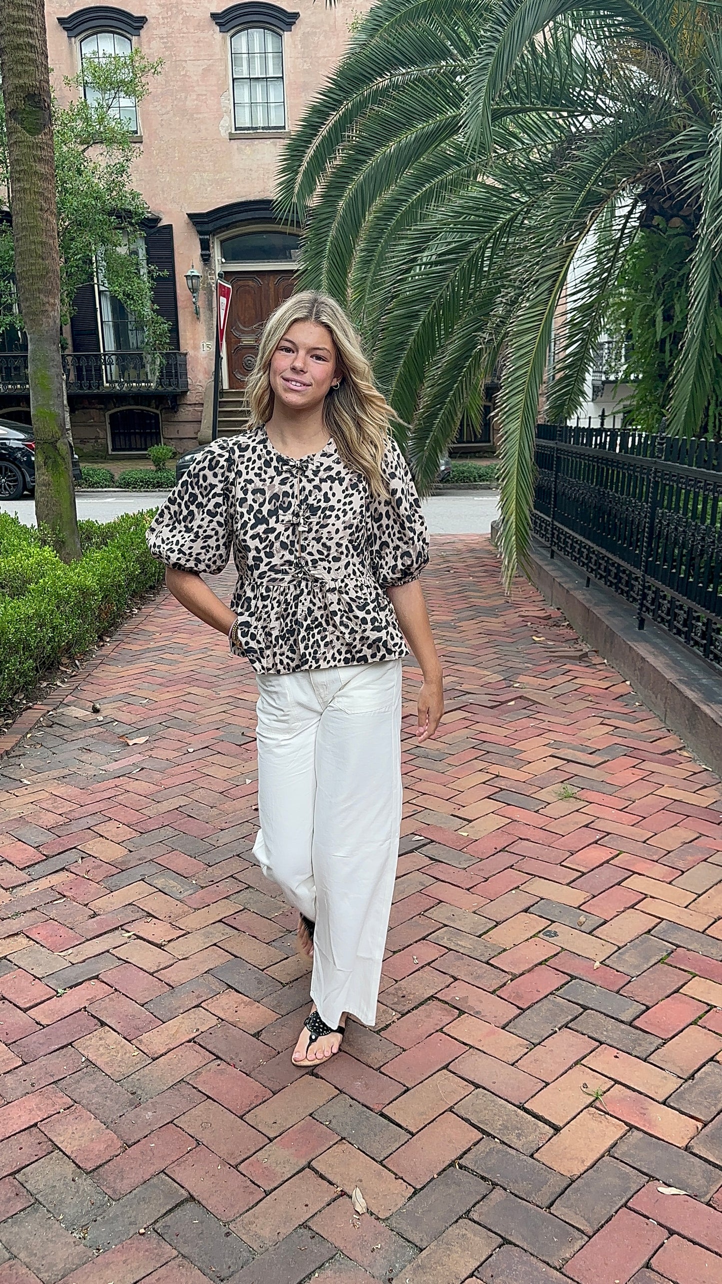 Peek a Bow Top in Leopard