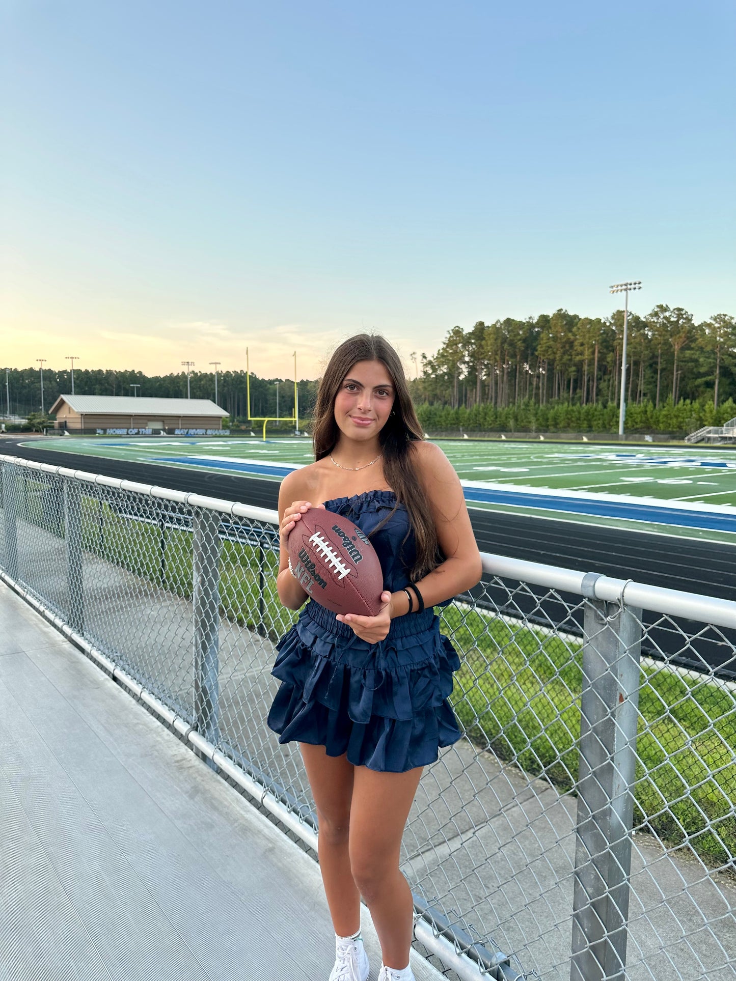 Feels Like a Win Romper-Navy
