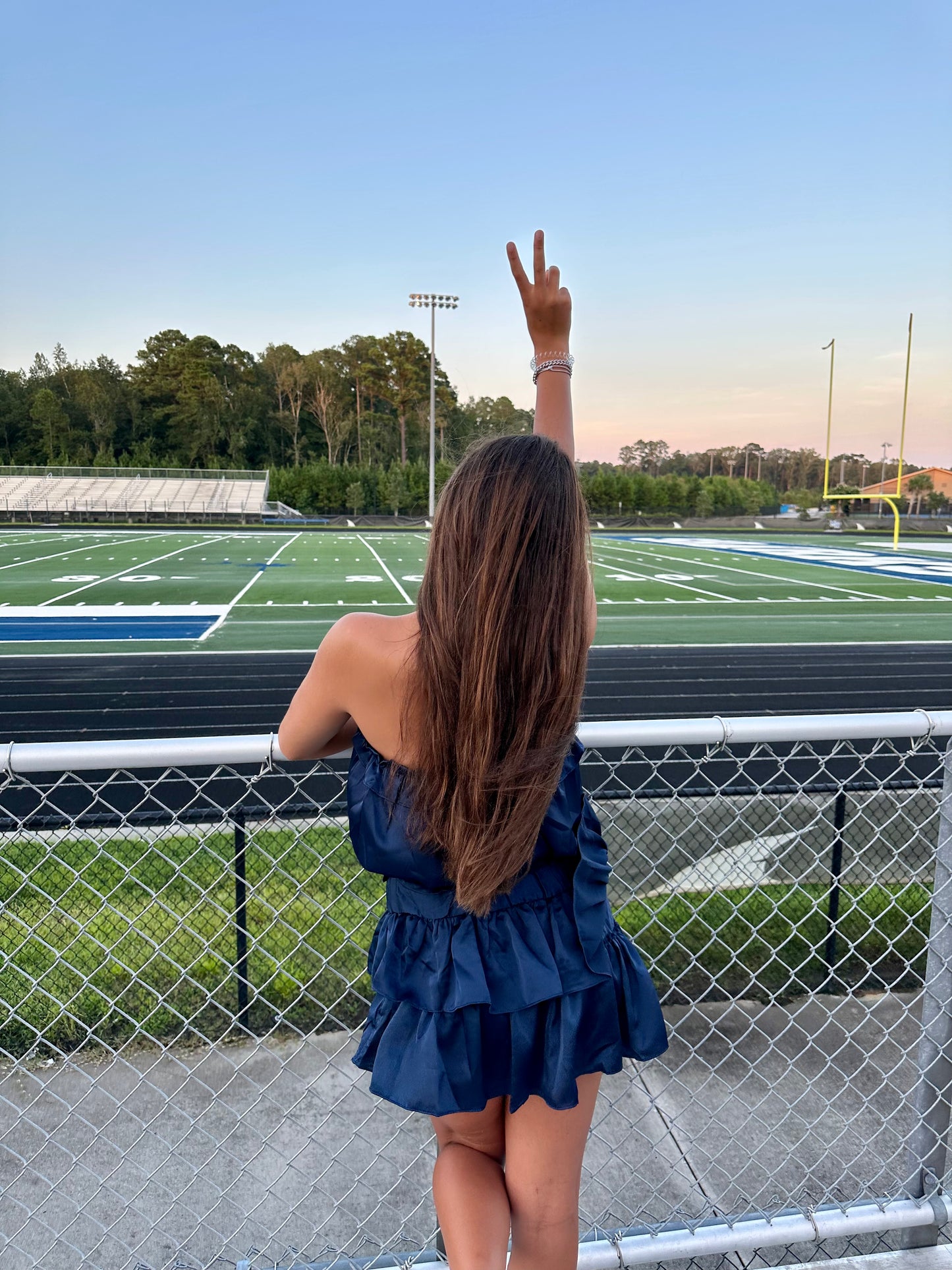 Feels Like a Win Romper-Navy