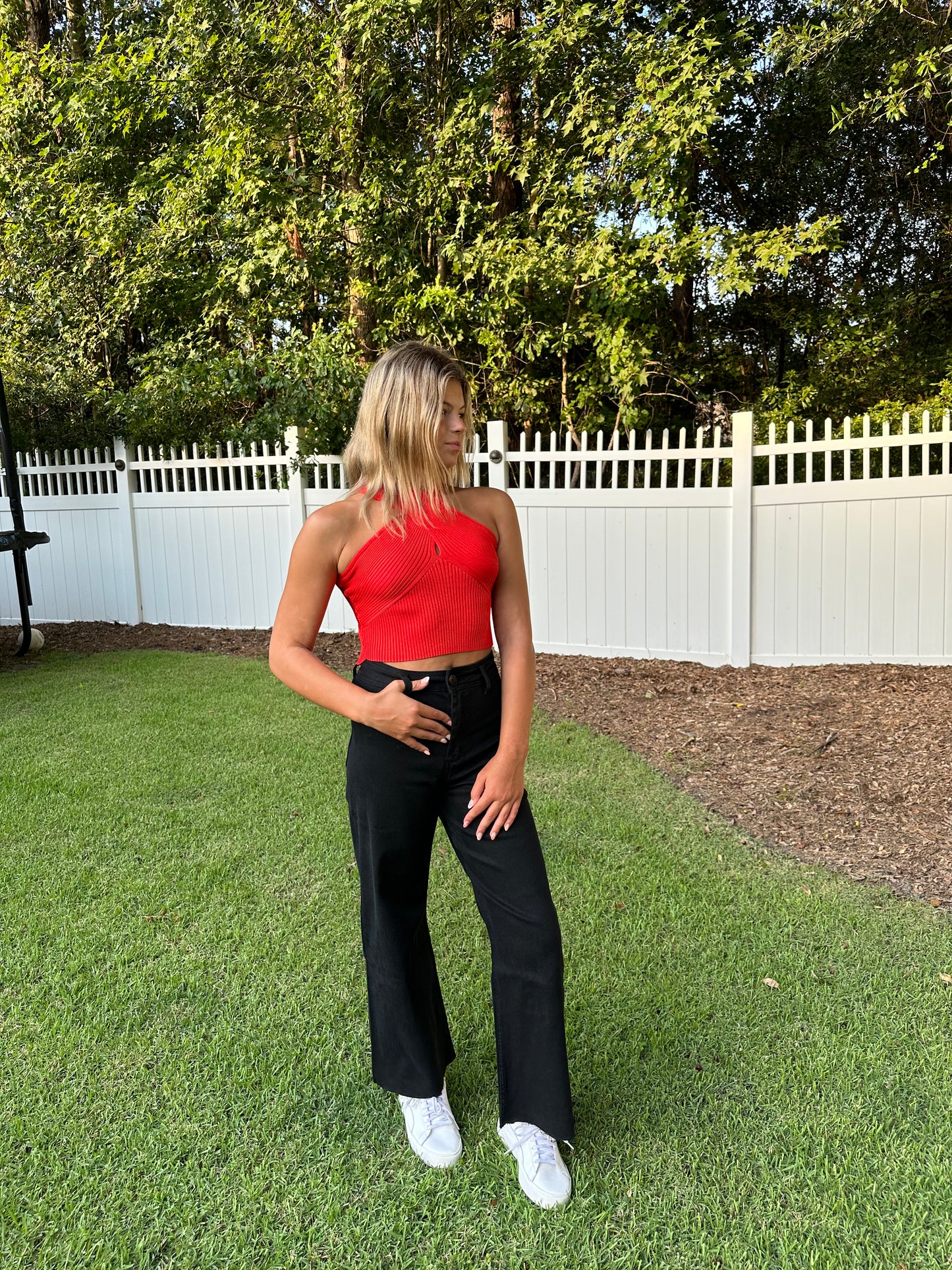 All Eyes On Me Wide Leg Denim Pants Black