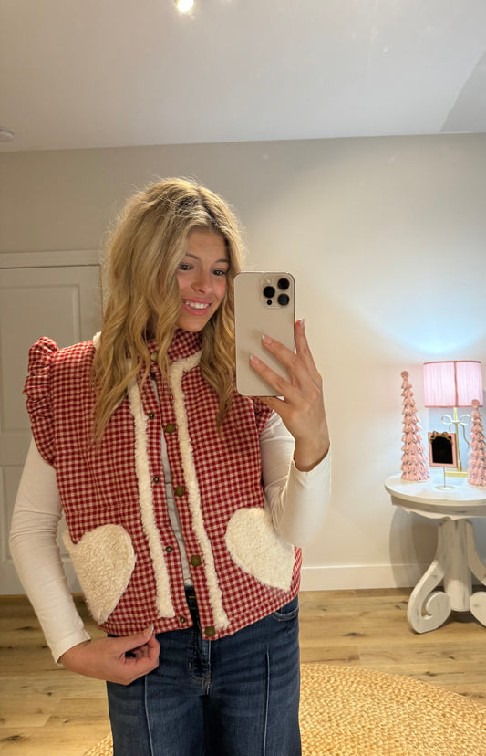 Sweetheart Gingham Vest