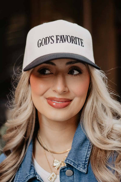 God's Favorite Easter Two-Toned Vintage Hat: Light Purple and Tan