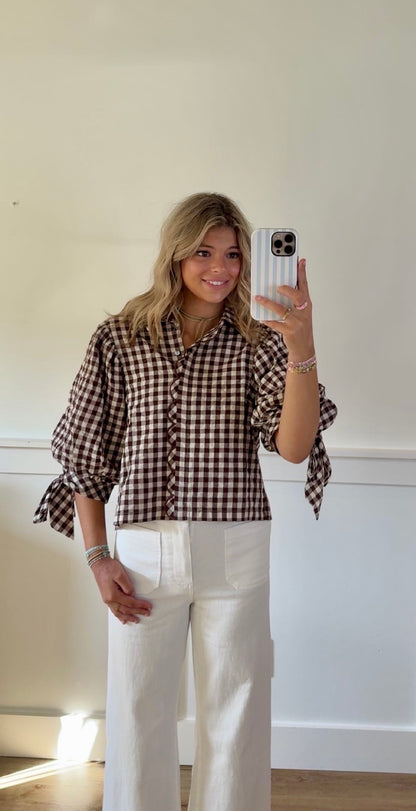 The Mable Gingham blouse