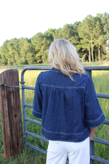 Blue Muse Denim Top