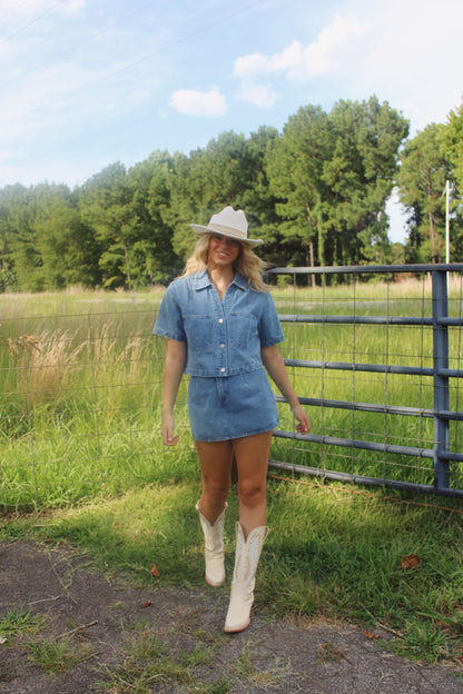 Tailgate in Texas Denim Set