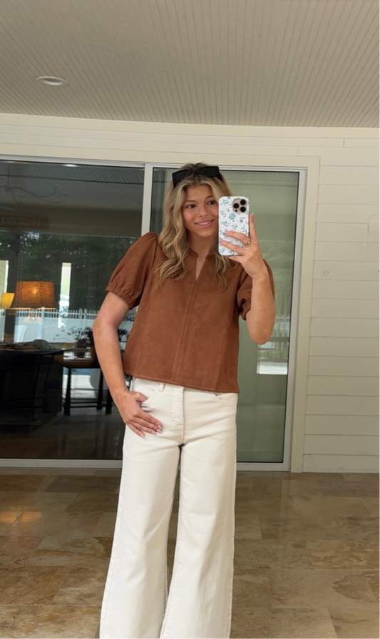 Woodland Suede Blouse