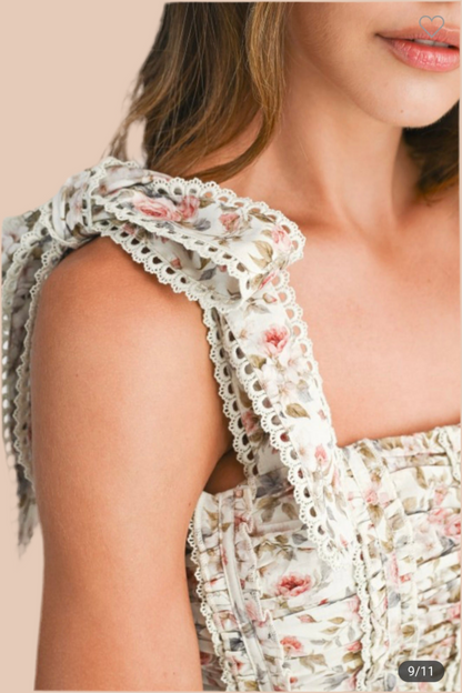 Garden Whispers Ruched Mini