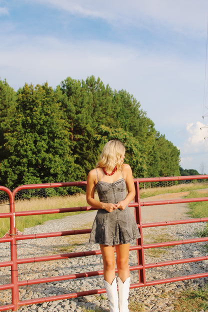 Charcoal Muse Denim Dress