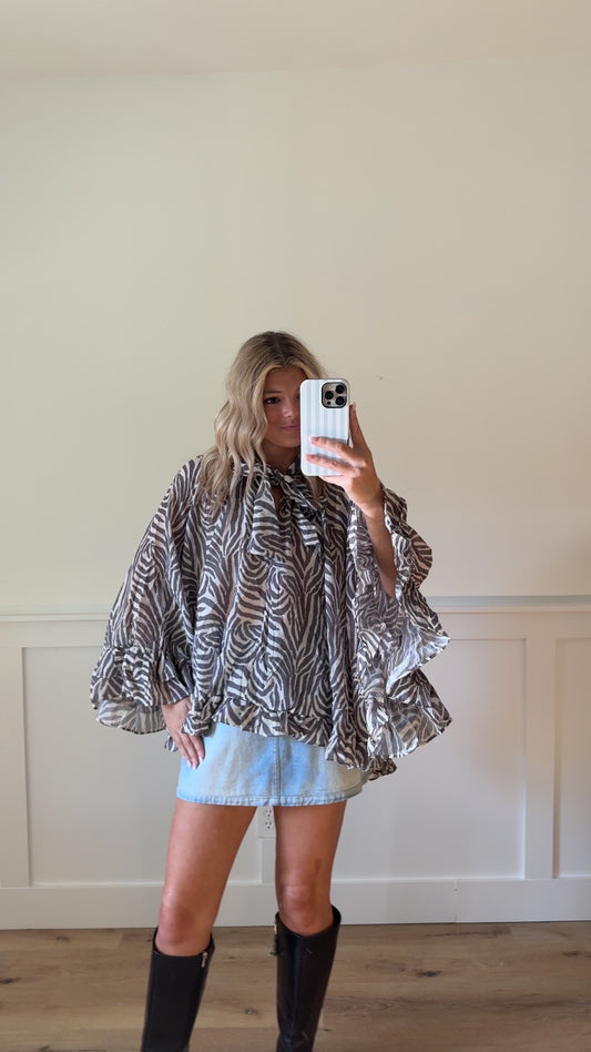 Wild at Heart Ruffle Blouse