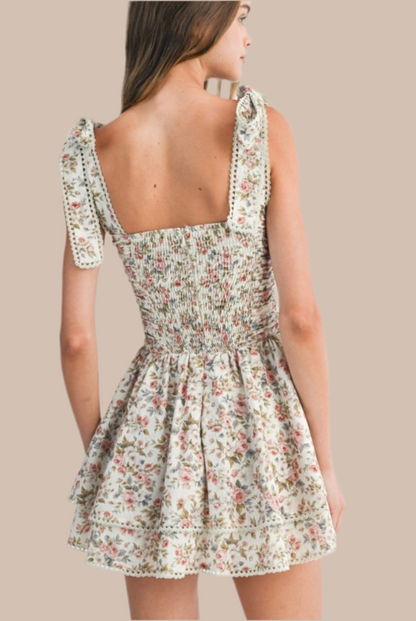 Garden Whispers Ruched Mini