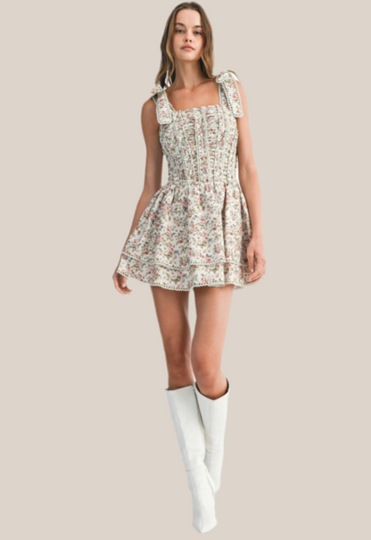 Garden Whispers Ruched Mini