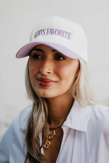 God's Favorite Easter Two-Toned Vintage Hat: Light Blue and Tan