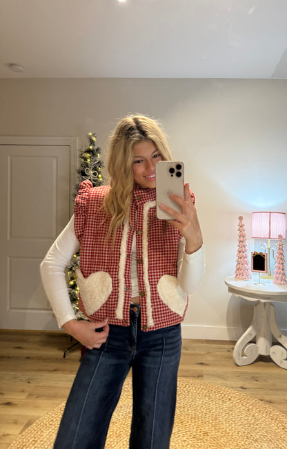 Sweetheart Gingham Vest