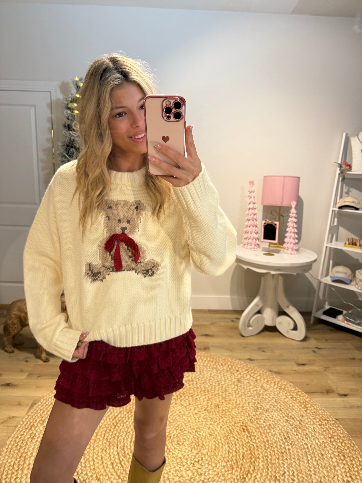 Pretty Wild Ruffle Skort-Bergundy