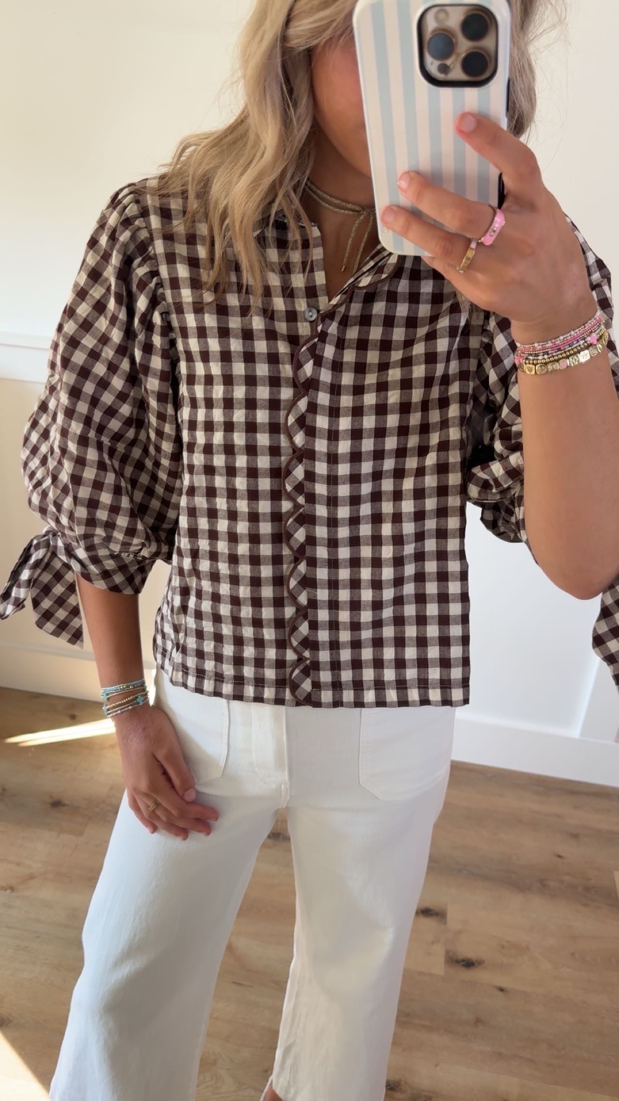 The Mable Gingham blouse