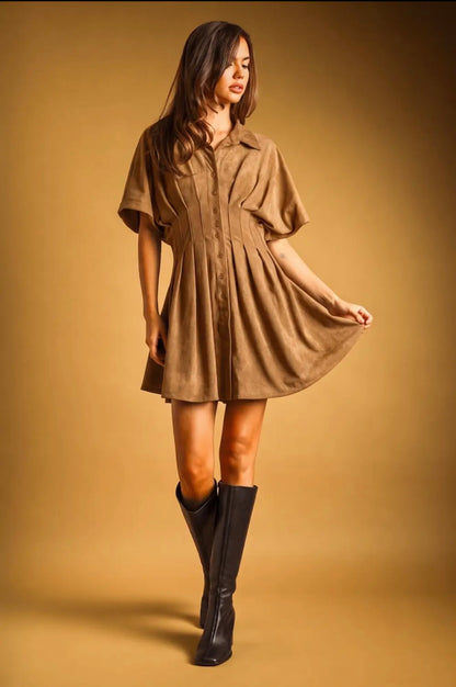 Sutton Suede Dress