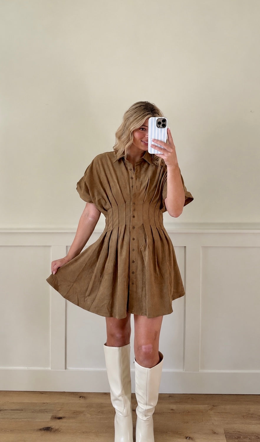 Sutton Suede Dress