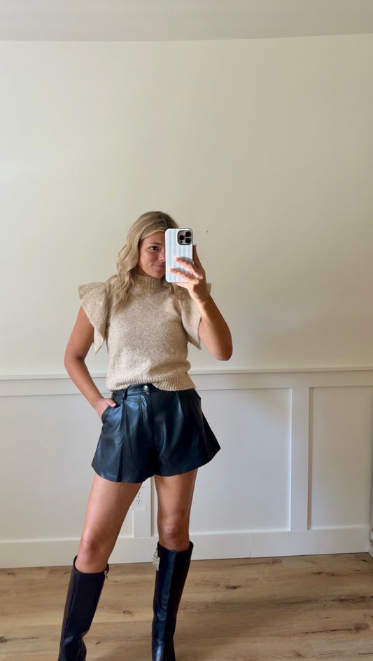 Madison Faux Leather Shorts