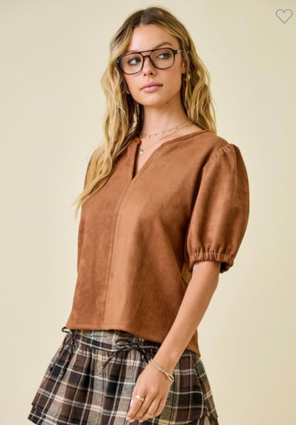 Woodland Suede Blouse