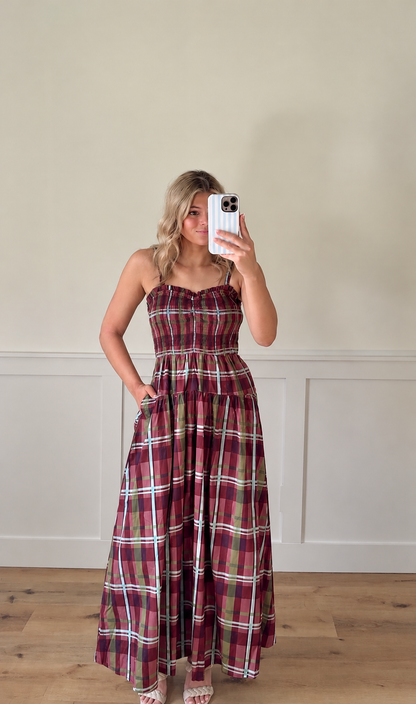 Evergreen Plaid Maxi