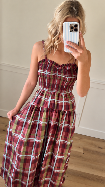 Evergreen Plaid Maxi
